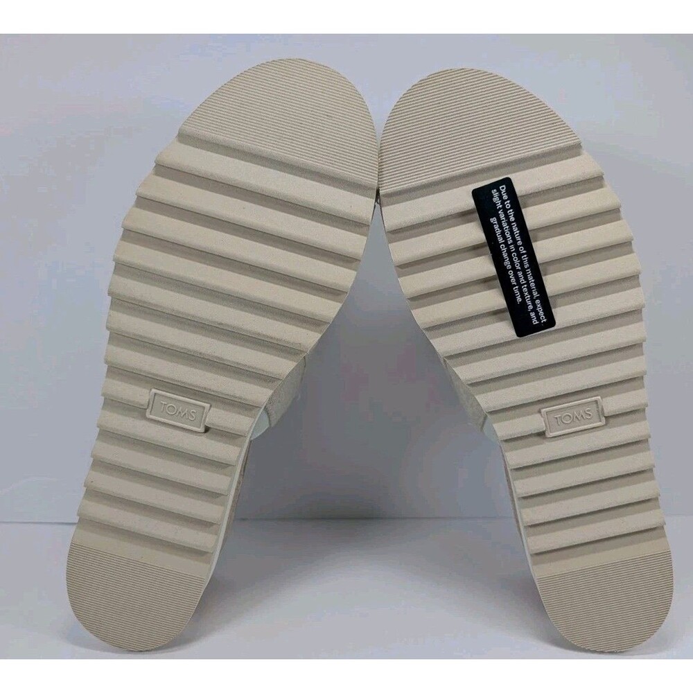 TOMS Diana Mule Platform Wedge Denim White Casual Sandals Womens Size 11 NIB - Picture 9 of 12
